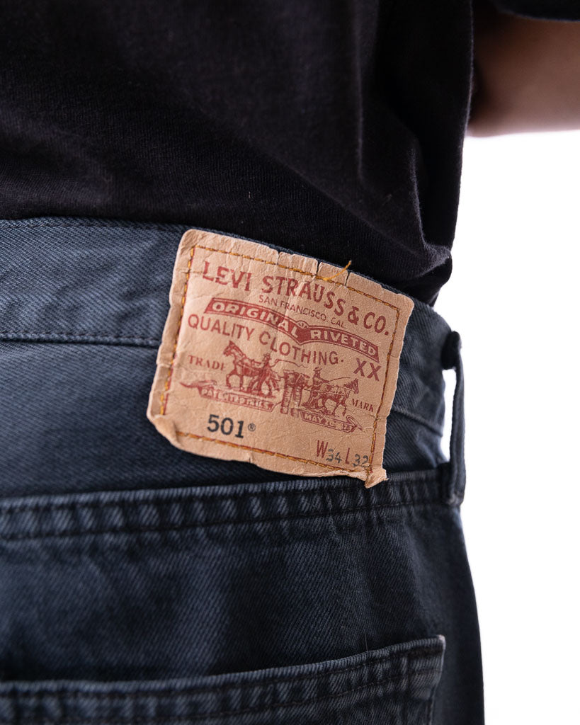 Vintage Levis 501 Black Denim