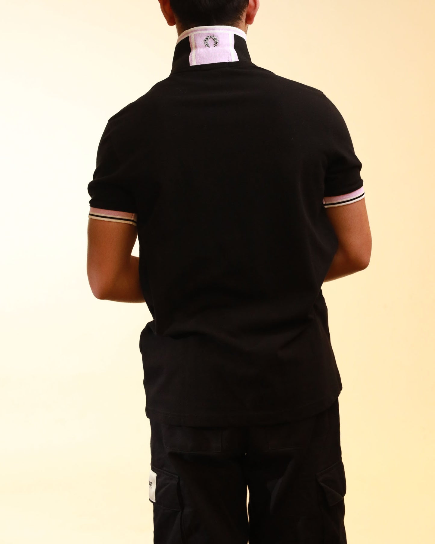 Fred Perry Polo Collar Regular Fit Cotton Black T-shirt