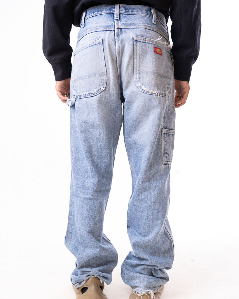 VINTAGE DICKIES FADED BLUE DENIM CARPENTER PANTS