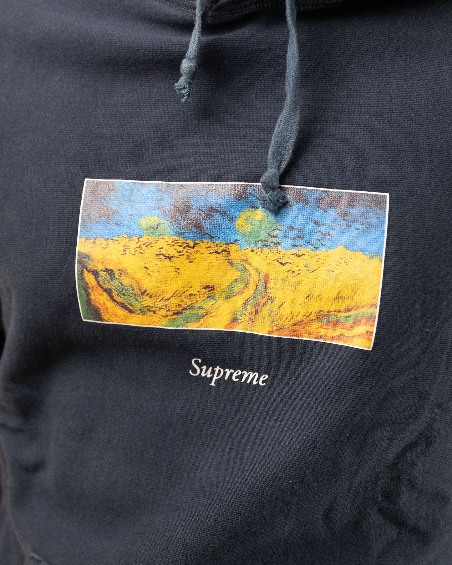 Supreme Van Gogh Landscape Painting Hoodie - Black