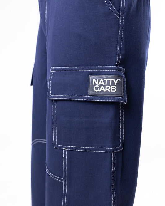 Natty Garb Navy Blue Cargo Pant