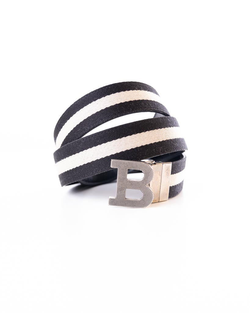 Bally B-Bold Reversible Belt In Leather & Canvas