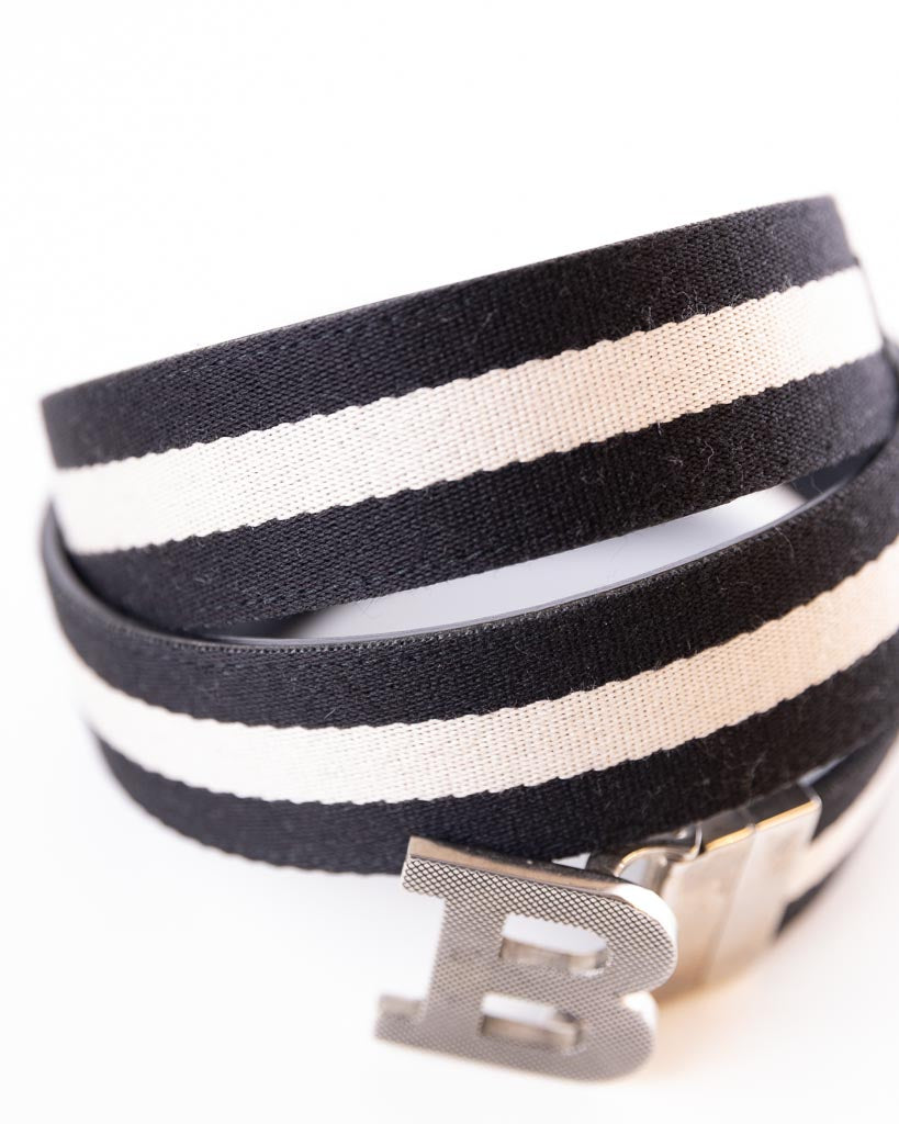 Bally B-Bold Reversible Belt In Leather & Canvas