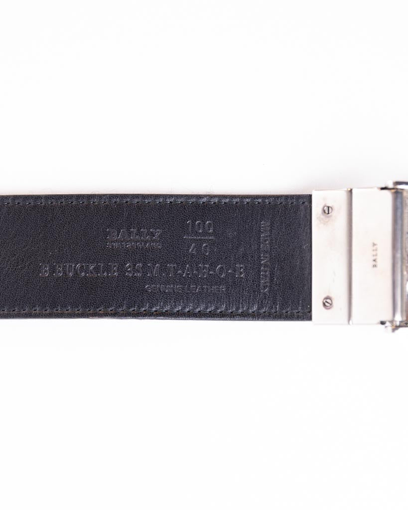 Bally B-Bold Reversible Belt In Leather & Canvas