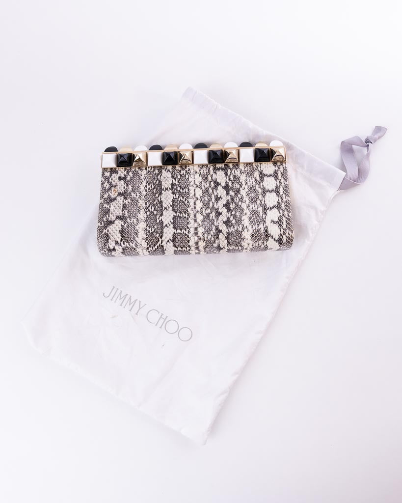 Jimmy Choo Python Clutch Bag