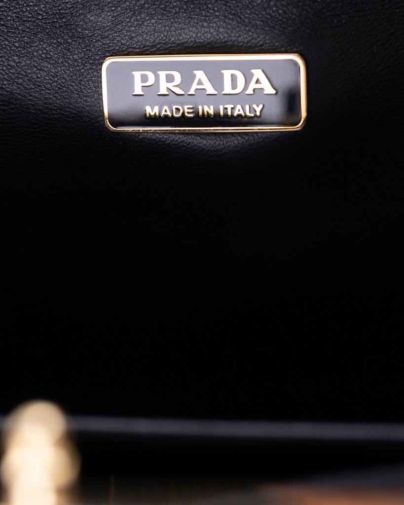 Prada Womens Studded Idol Shoulder Bag In Black