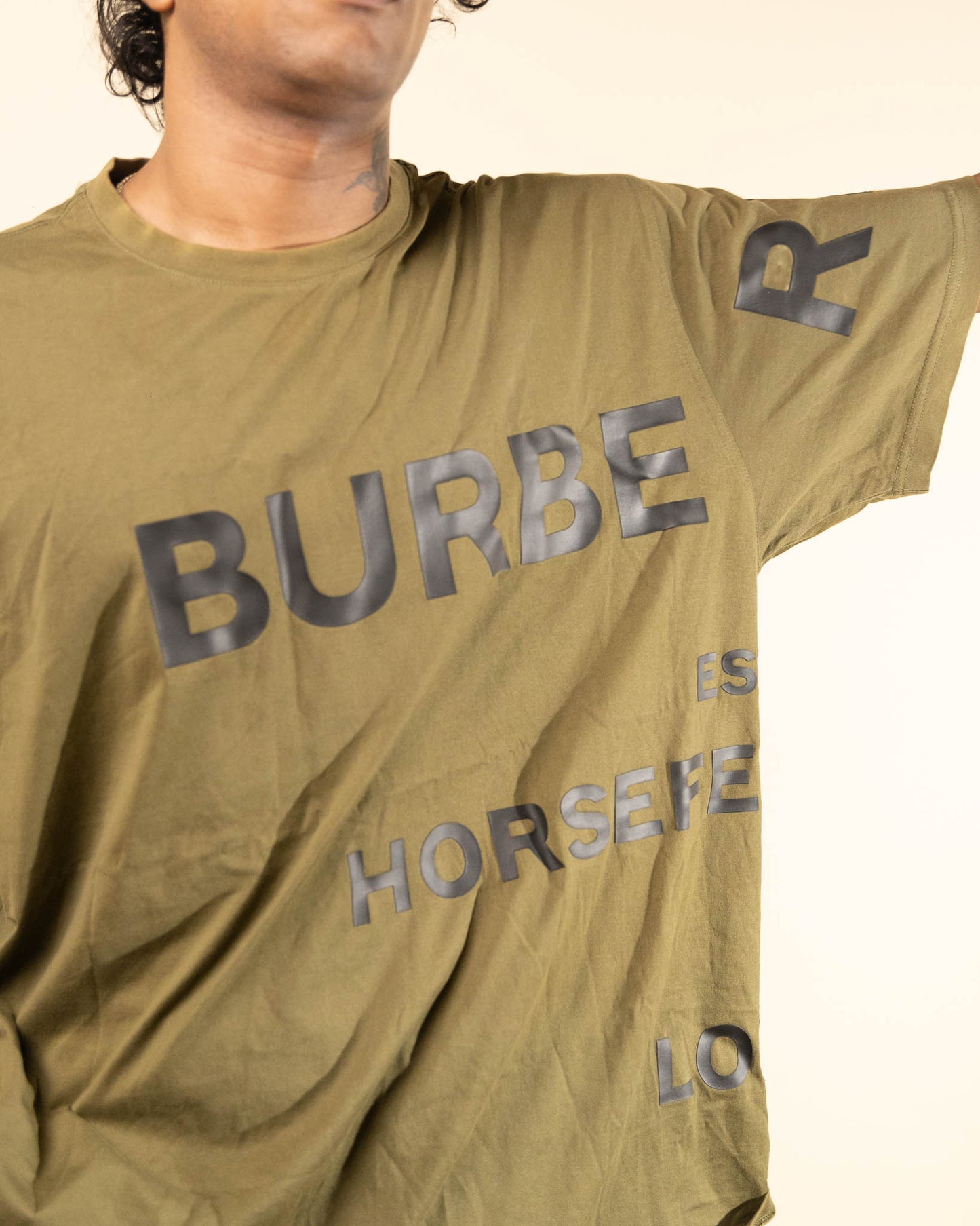 Burberry Horseferry Print Cotton Oversized T-Shirt