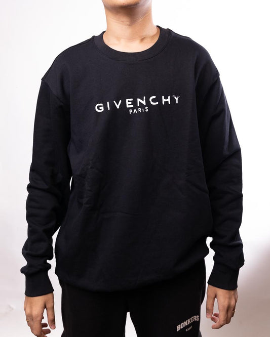 Givenchy Reverse Slim Fit Sweatshirt In Fleece - Black