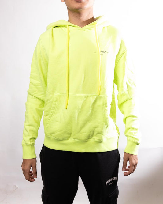 Off-White Logo Slim Hooded - Neon Green