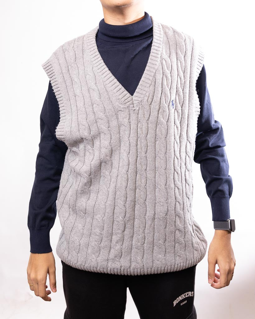 Polo Ralph Lauren Cable-Knit Vest - Grey