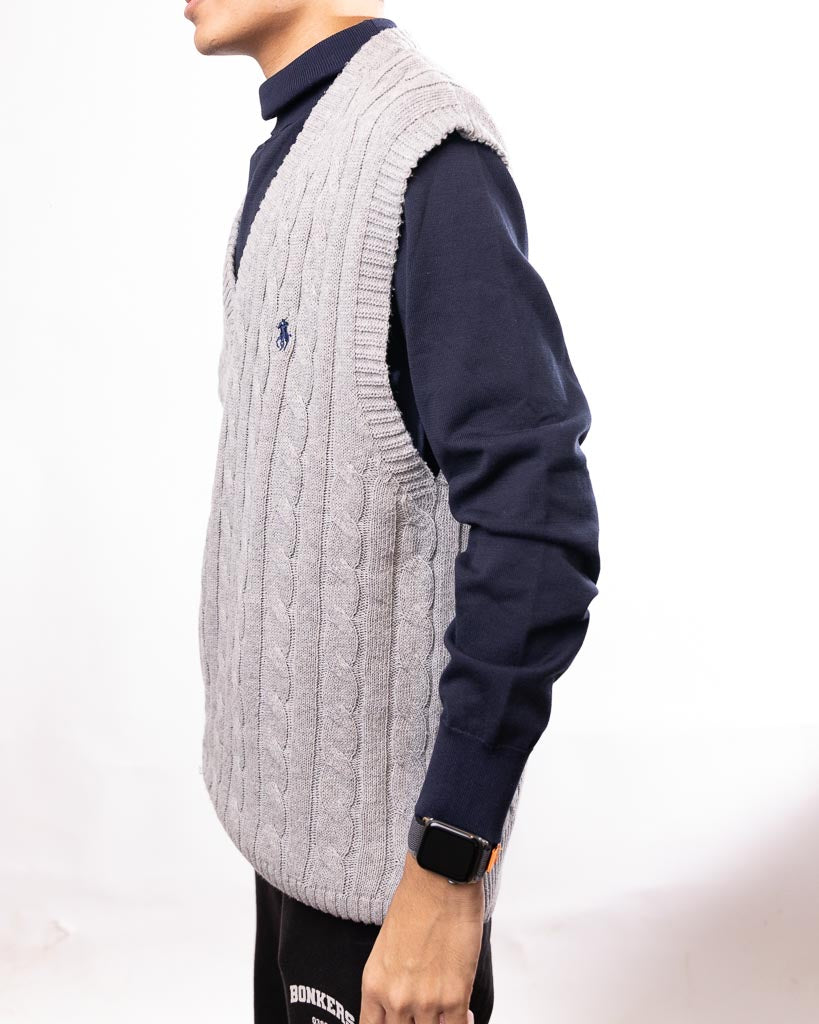 Polo Ralph Lauren Cable-Knit Vest - Grey