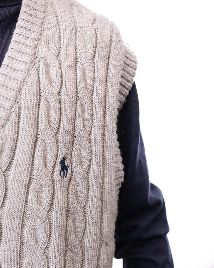 Polo Ralph Lauren Cable-Knit Vest - Grey