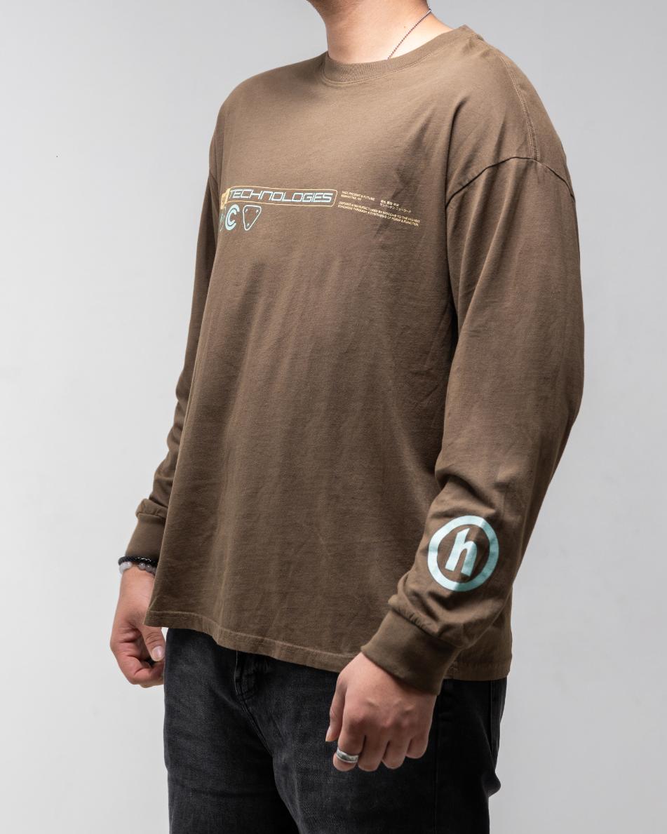 Hidden Technologies Full Sleeves Tee Olive Tee