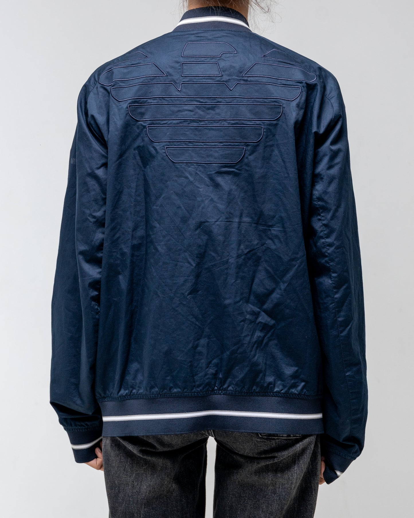 Armani Jeans Blue Bomber Jacket