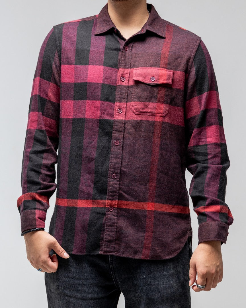 Burberry Red/Black Button Down Shirt