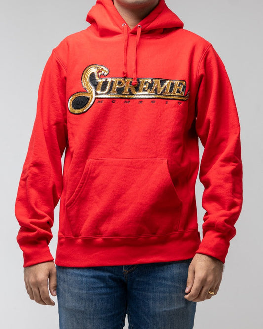 Supreme Red Sequin Viper Hoodie