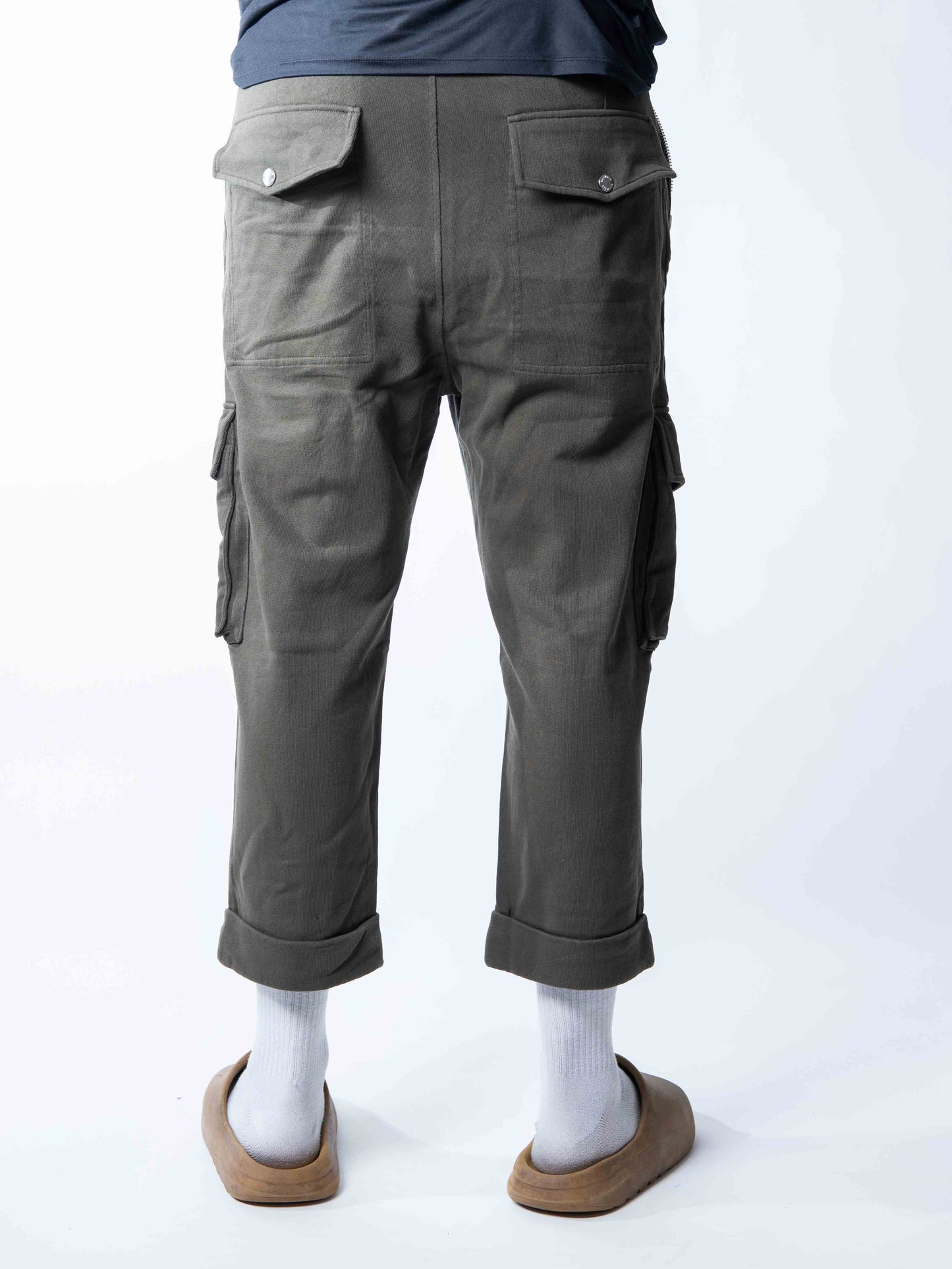 Balmain Slouchy Cotton Cargo Pants In Green