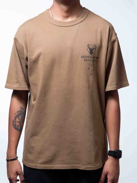 Reese Cooper Trail Maps T-Shirt Ochre