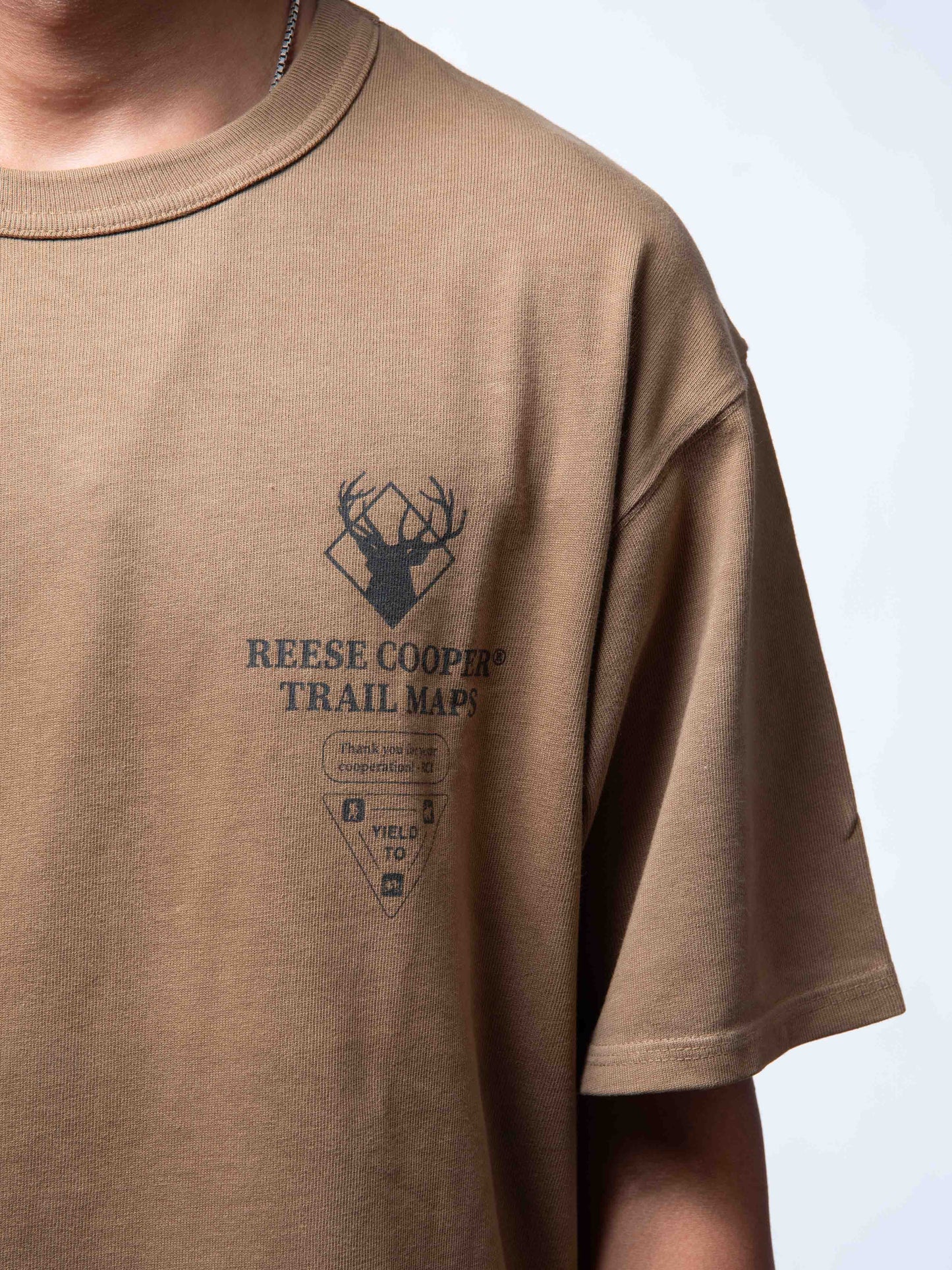 Reese Cooper Trail Maps T-Shirt Ochre