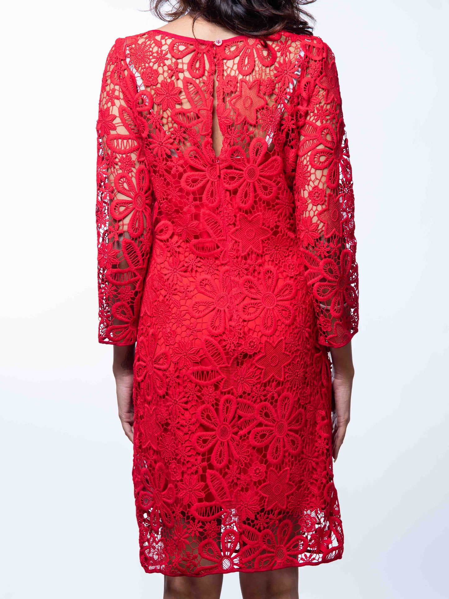 Armani Exchnage Lace Red Dress