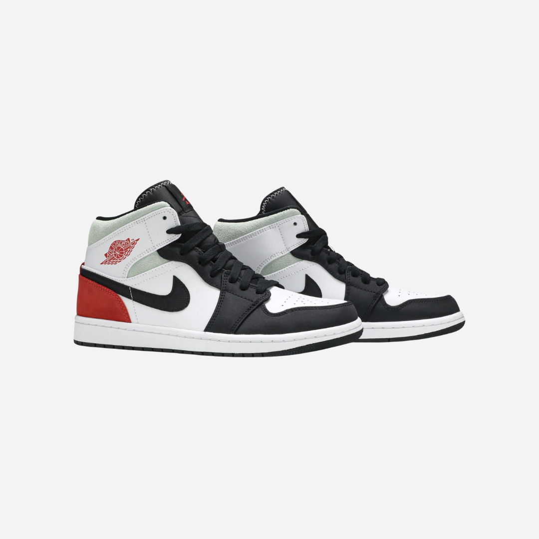 JORDAN 1 MID SE RED BLACK TOE