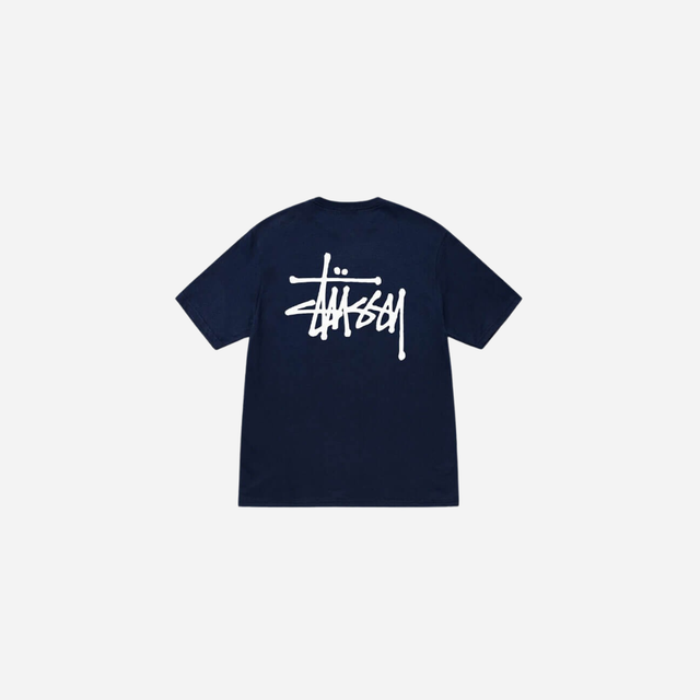 BASIC STÜSSY TEE NAVY