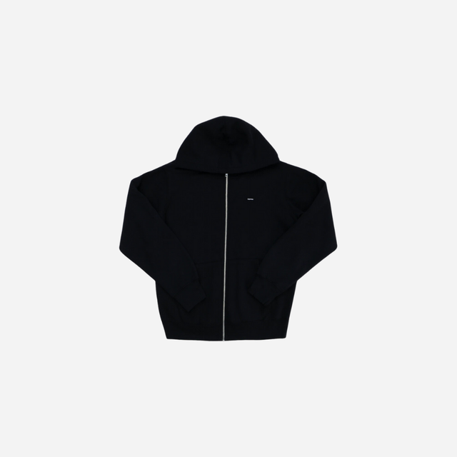 SUPREME CONTRAST ZIP UP HOODED SWEATSHIRT BLACK