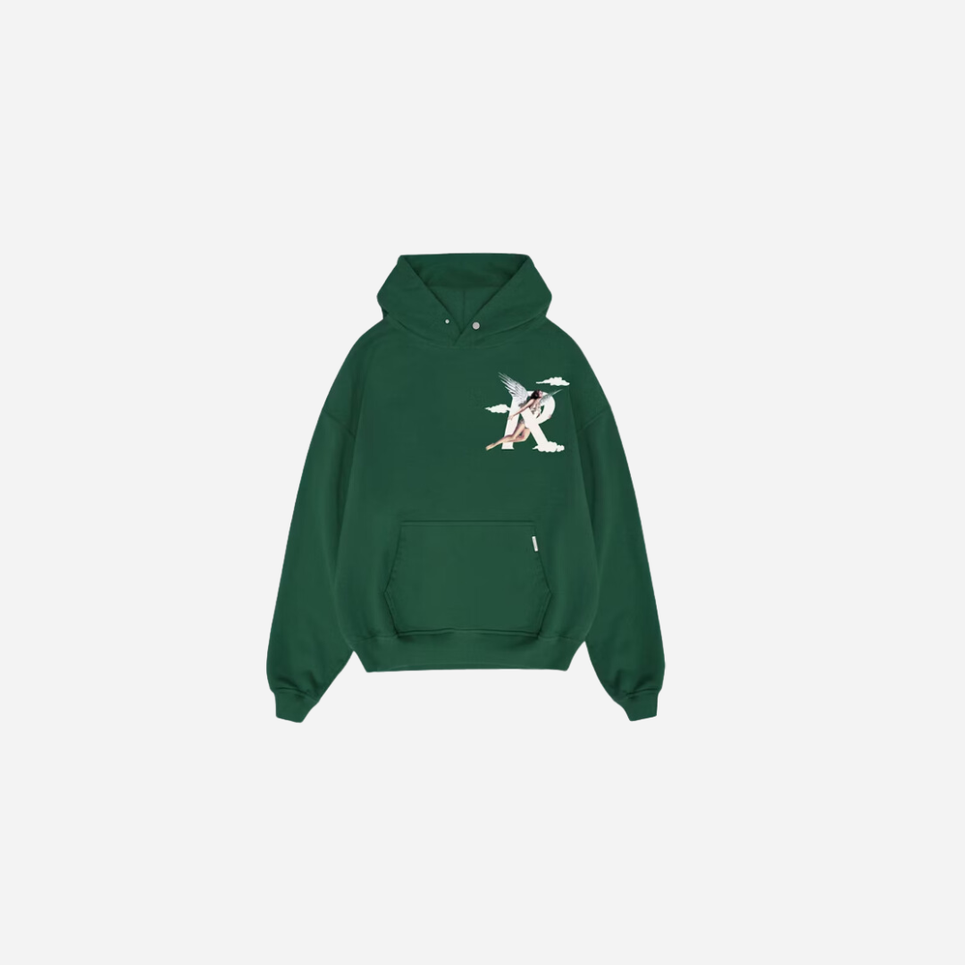 Represent Storms In Heaven Hoodie Racing Green - SS23