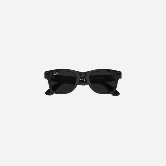 RAY BAN META WAYFARER POLARISED LENS MATTE BLACK