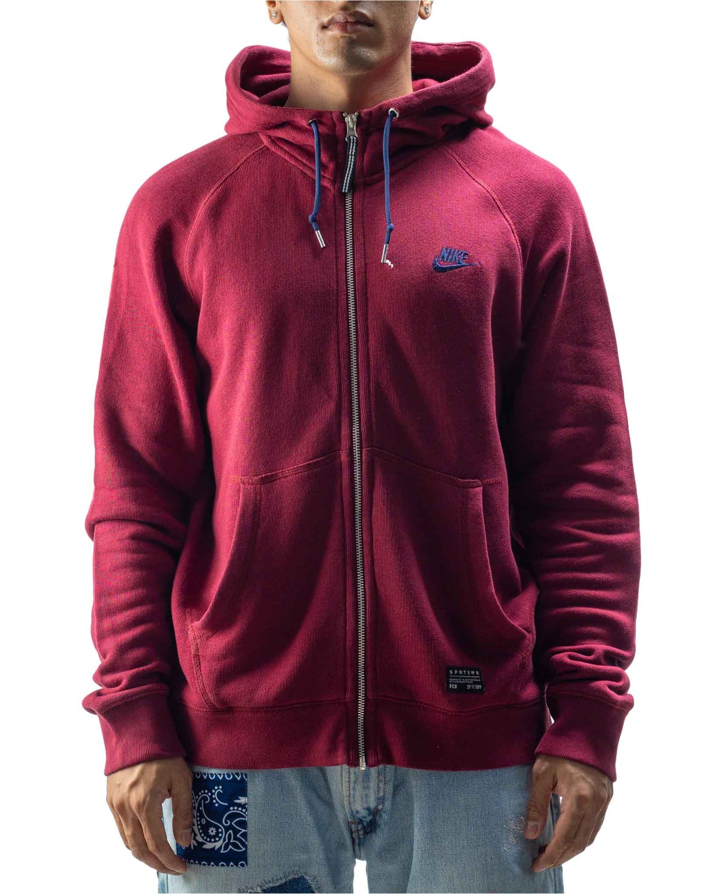 Nike Fcb Football Hoodie Maroon