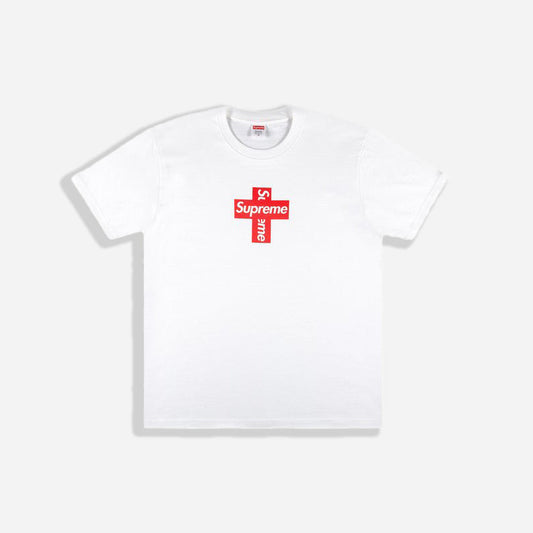 SUPREME CROSS BOX LOGO TEE WHITE