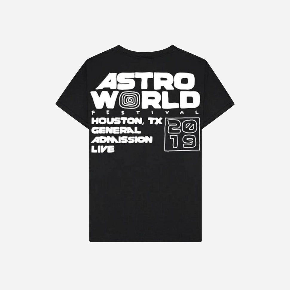 TRAVIS SCOTT ASTROFEST STAFF 2019 TEE BLACK