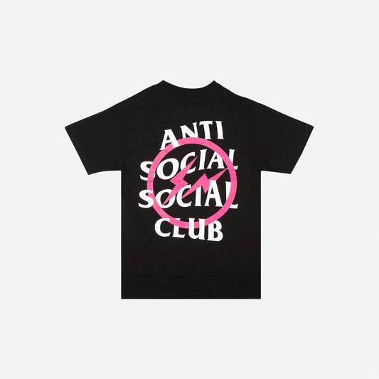 ANTI SOCIAL SOCIAL CLUB X FRAGMENT PINK BOLT TEE (FW19) BLACK