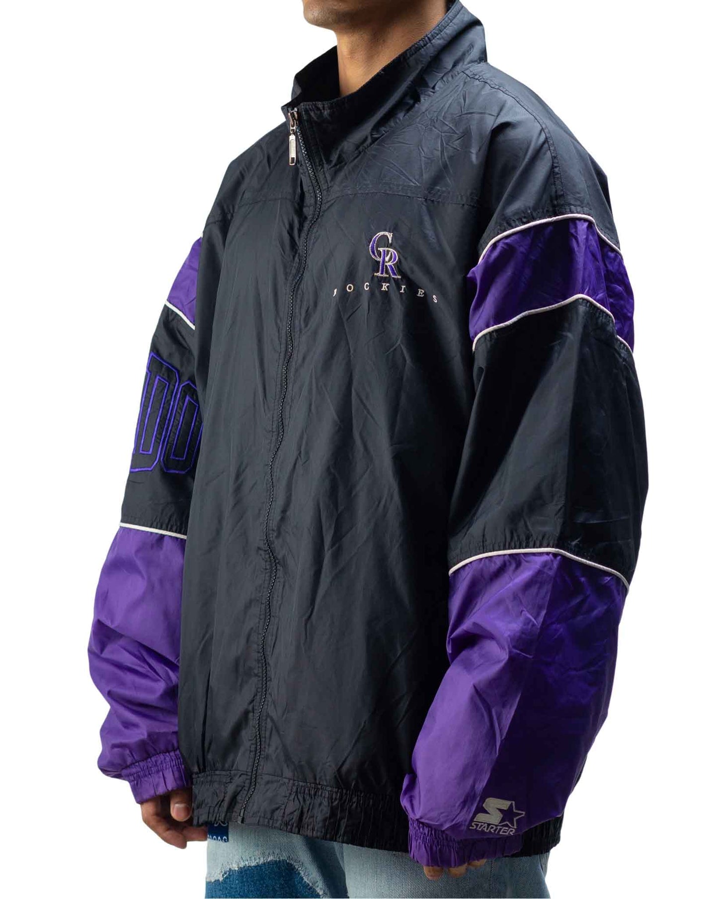 Starters Rockies Mlb Track Jacket Black/Purple