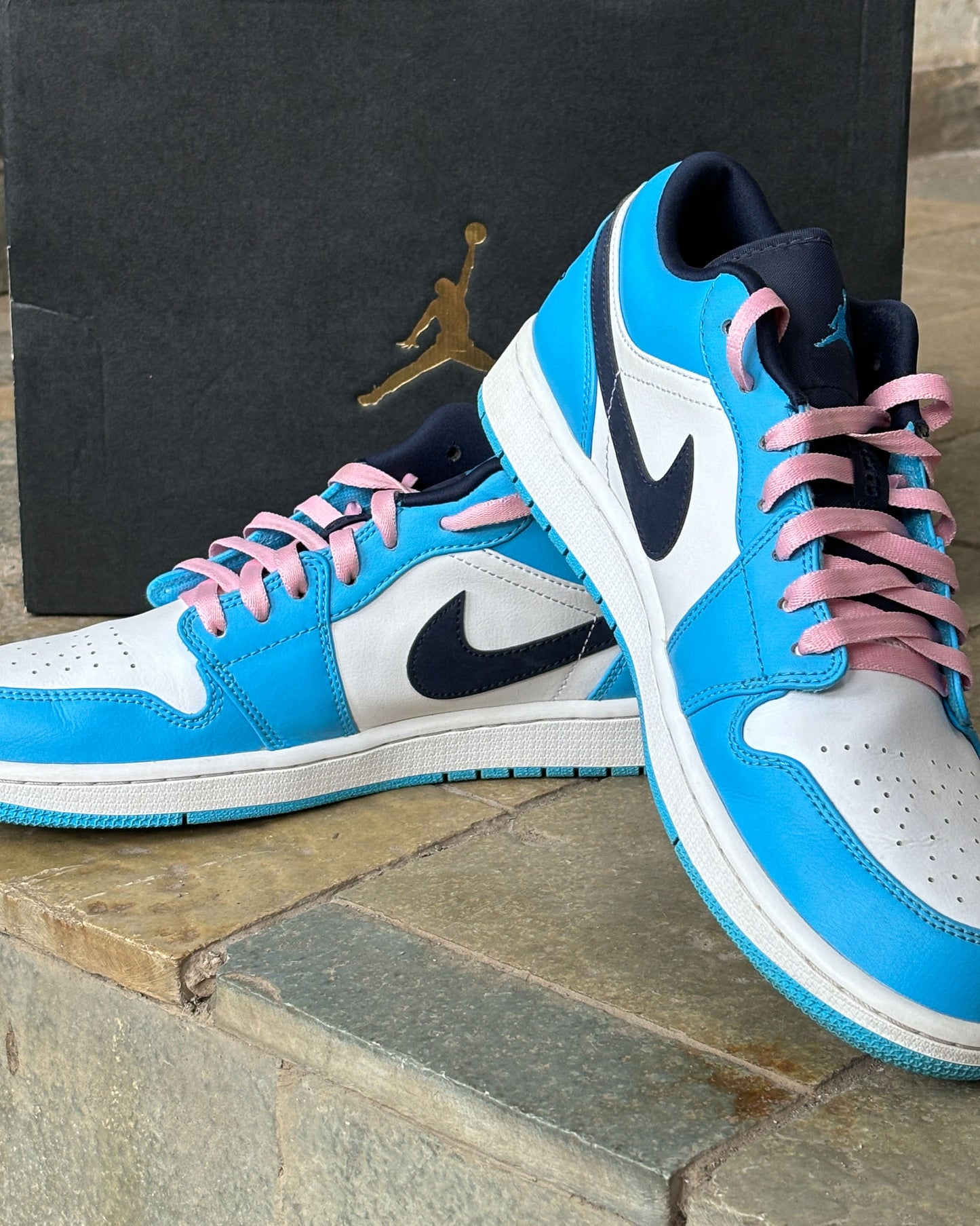 Nike Air Jordan 1 Low White / Powder Blue Obsidian â The Mainstreet Marketplace