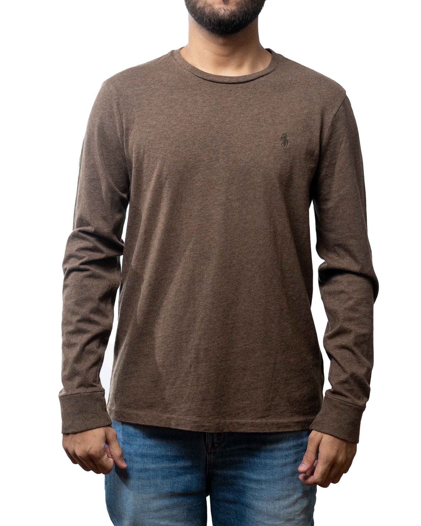 Ralph Lauren Brown Crewneck Ull Sleeves Tee