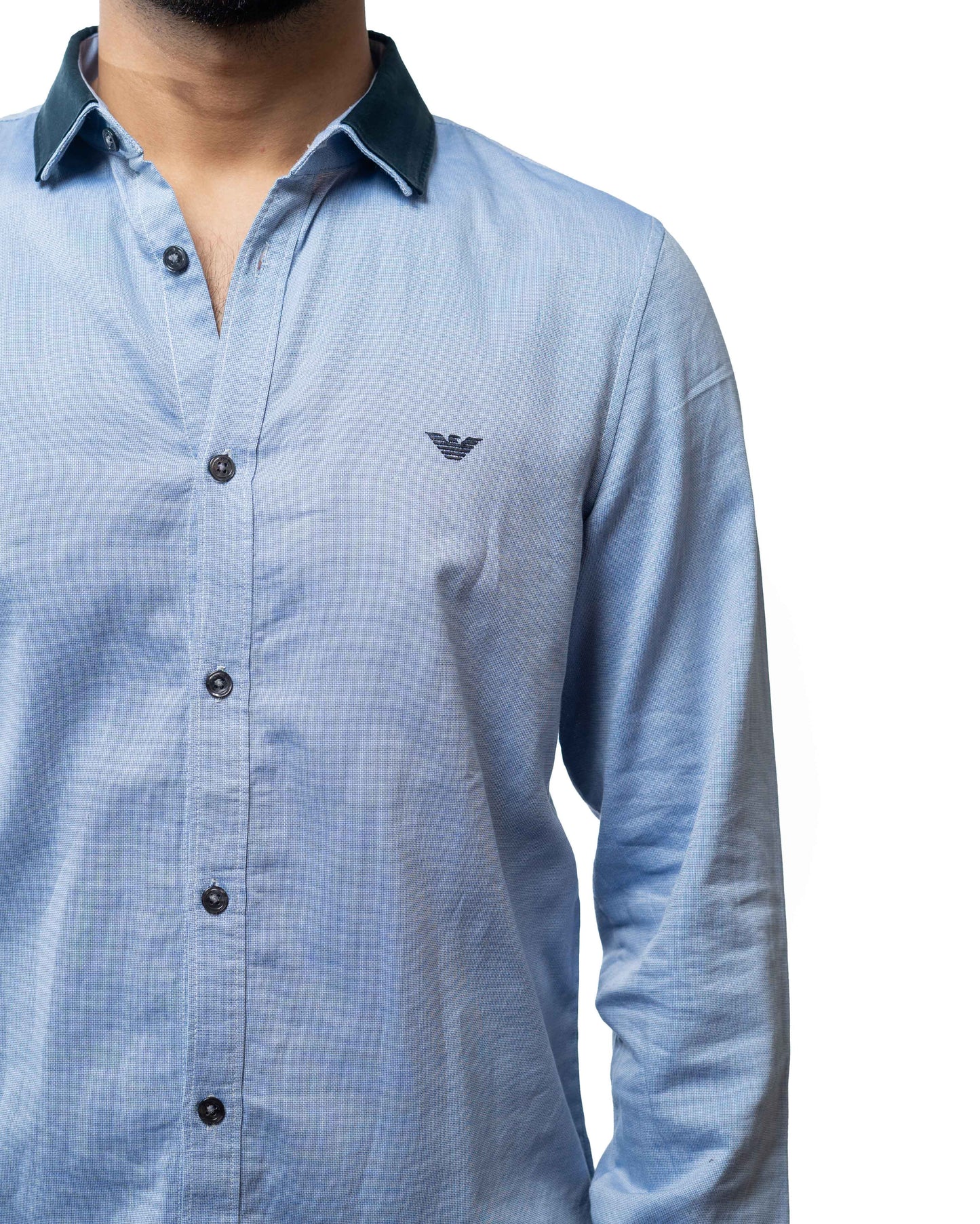 Emporio Armani Slim Fit Shirt With Contrast Collar