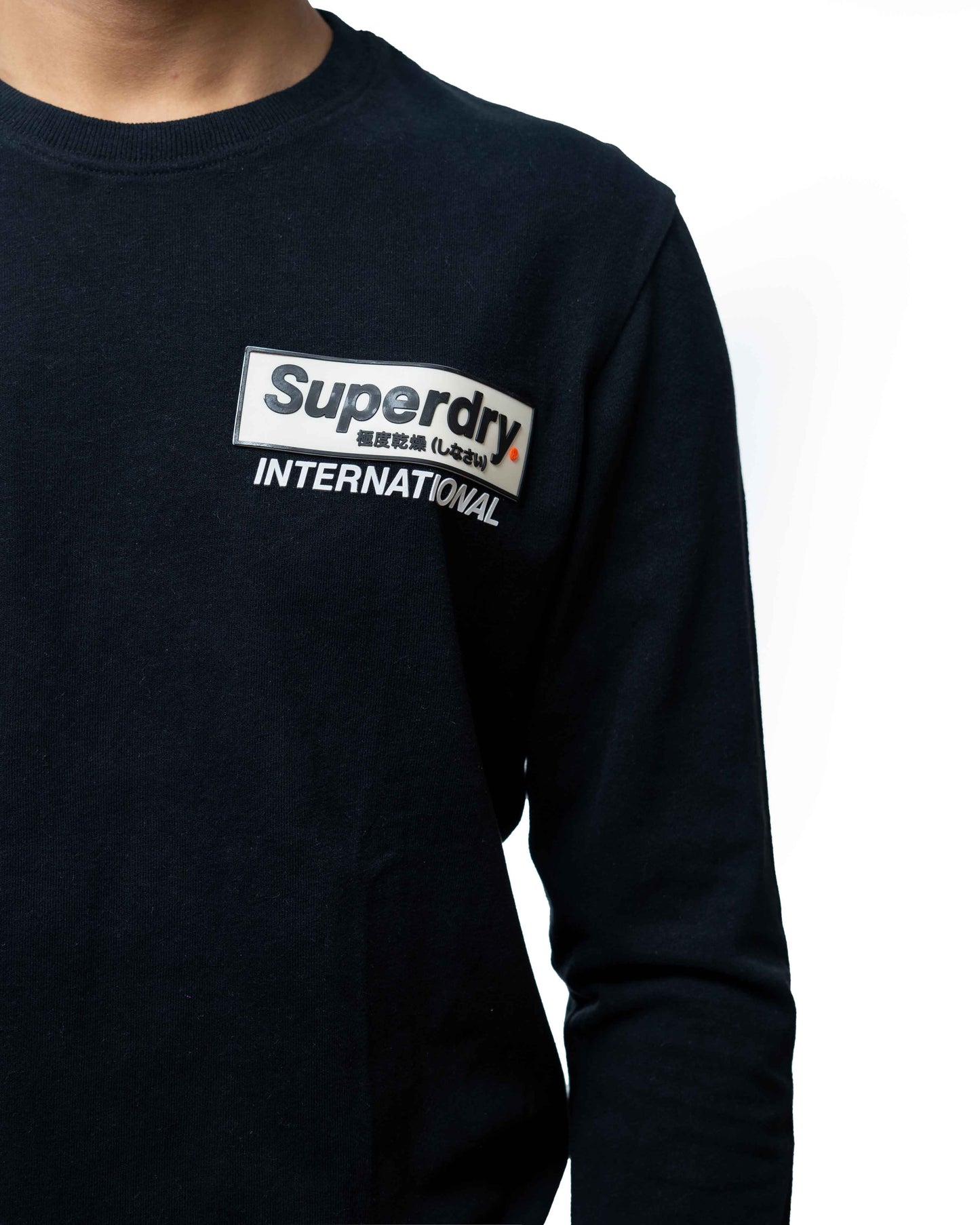 Superdry International Ls Regular Fit Crew-Neck T-Shirt