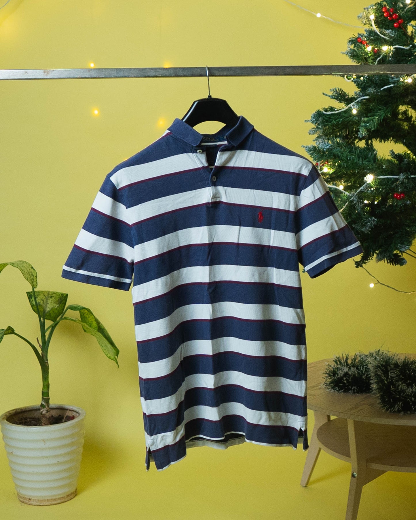 Polo Ralph Lauren Logo Striped Cotton T-Shirt