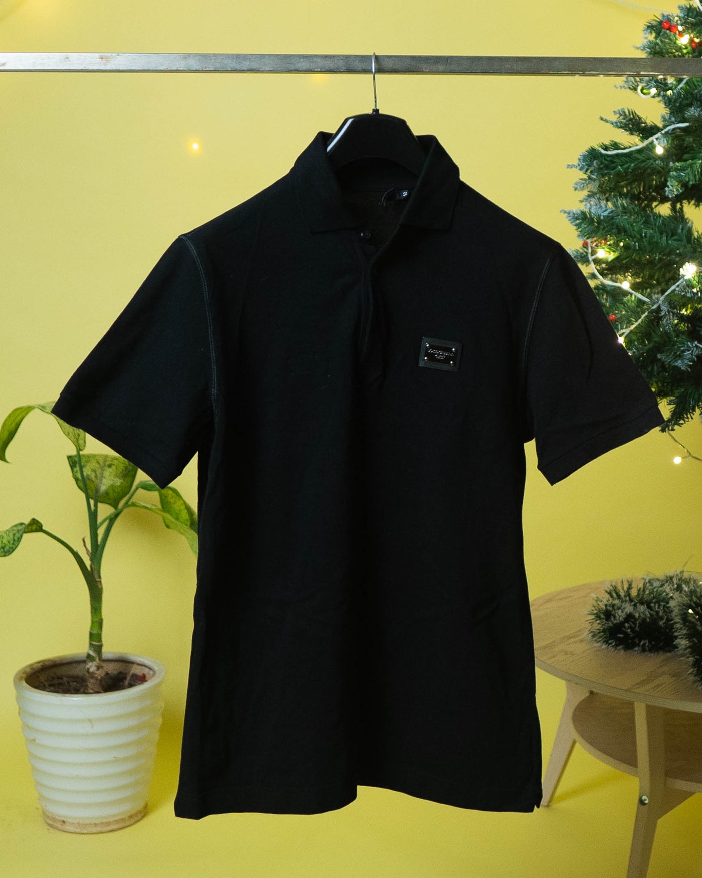 Dolce & Gabbana Black DG Polo T-Shirt