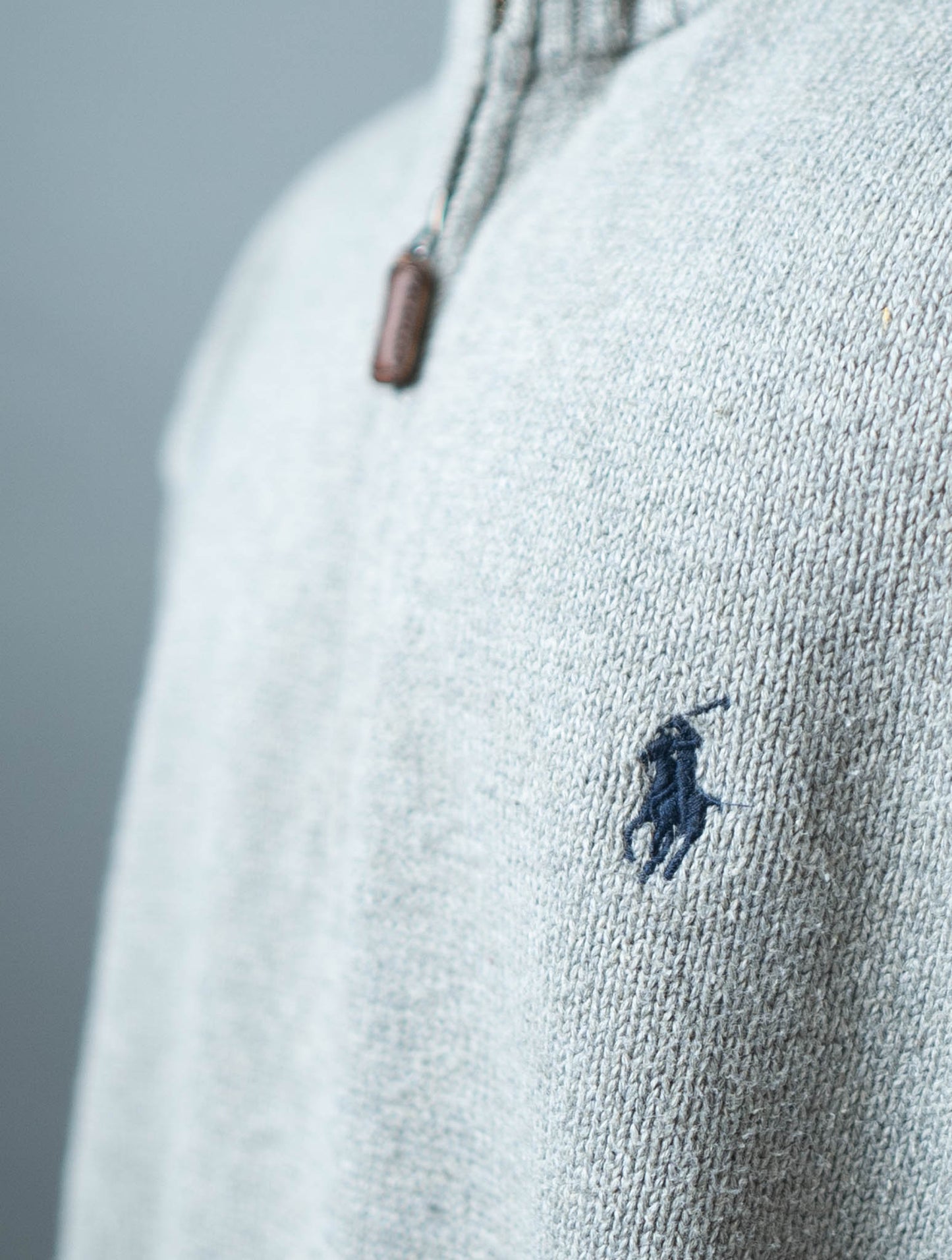 Polo Ralph Lauren Quarter-Zip Light Grey Sweater