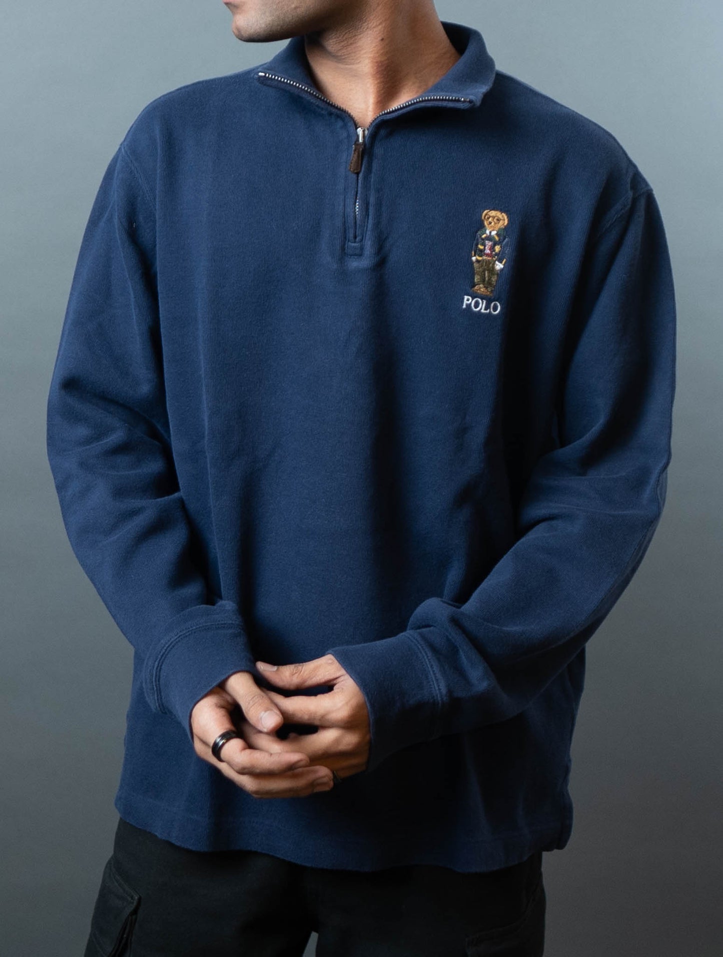 Polo Ralph Lauren Polo Bear Wool Quarter-Zip Sweater