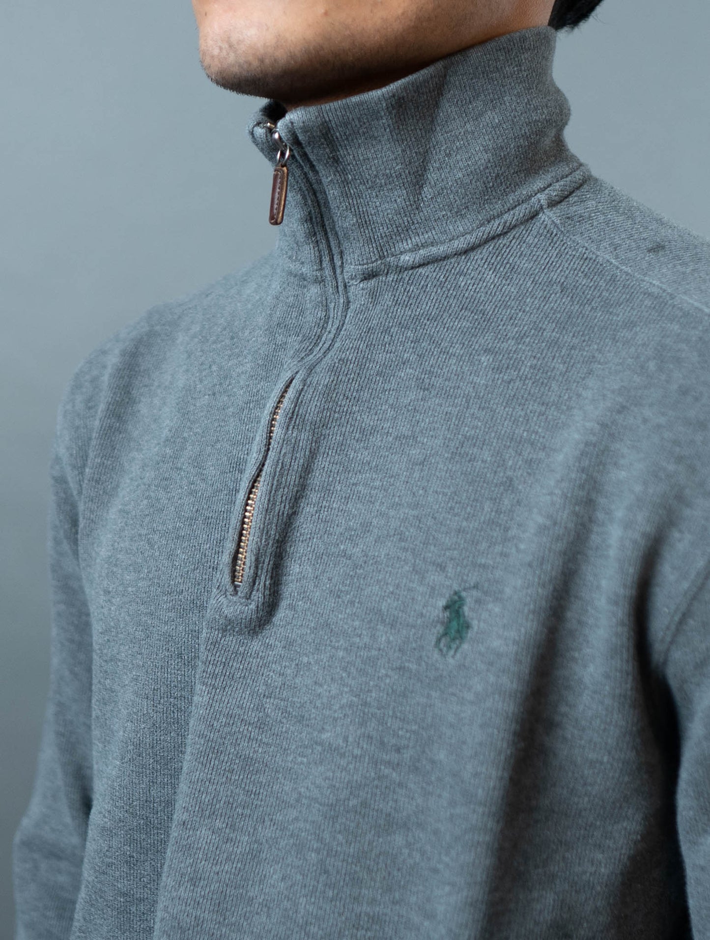 Polo Ralph Lauren Quarter-Zip Grey Sweater