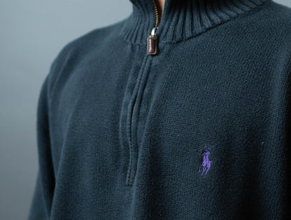 Polo Ralph Lauren Wool-Cotton Quarter-Zip Sweater