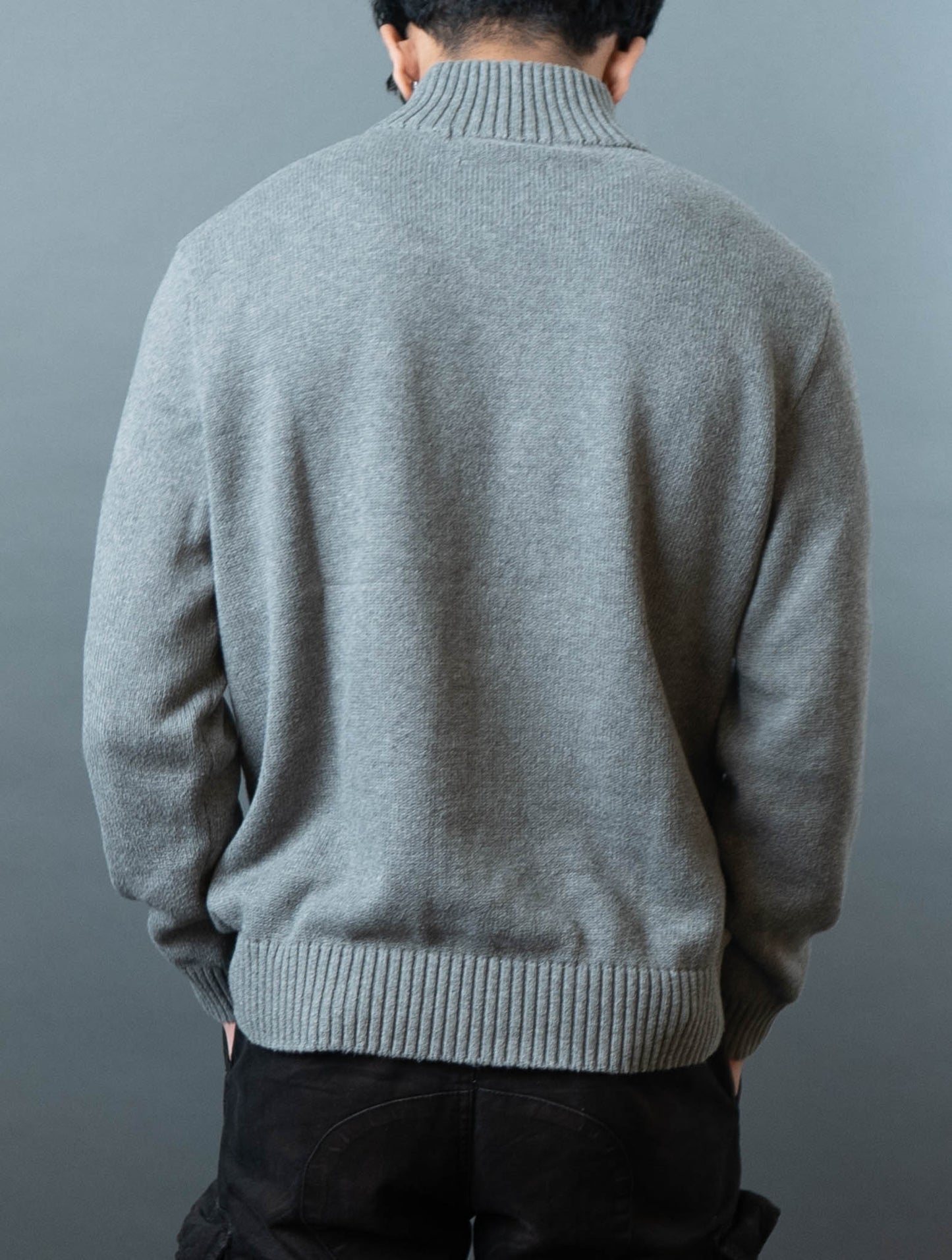 Polo Ralph Lauren Cable Knit Quarter-Zip Grey Sweater