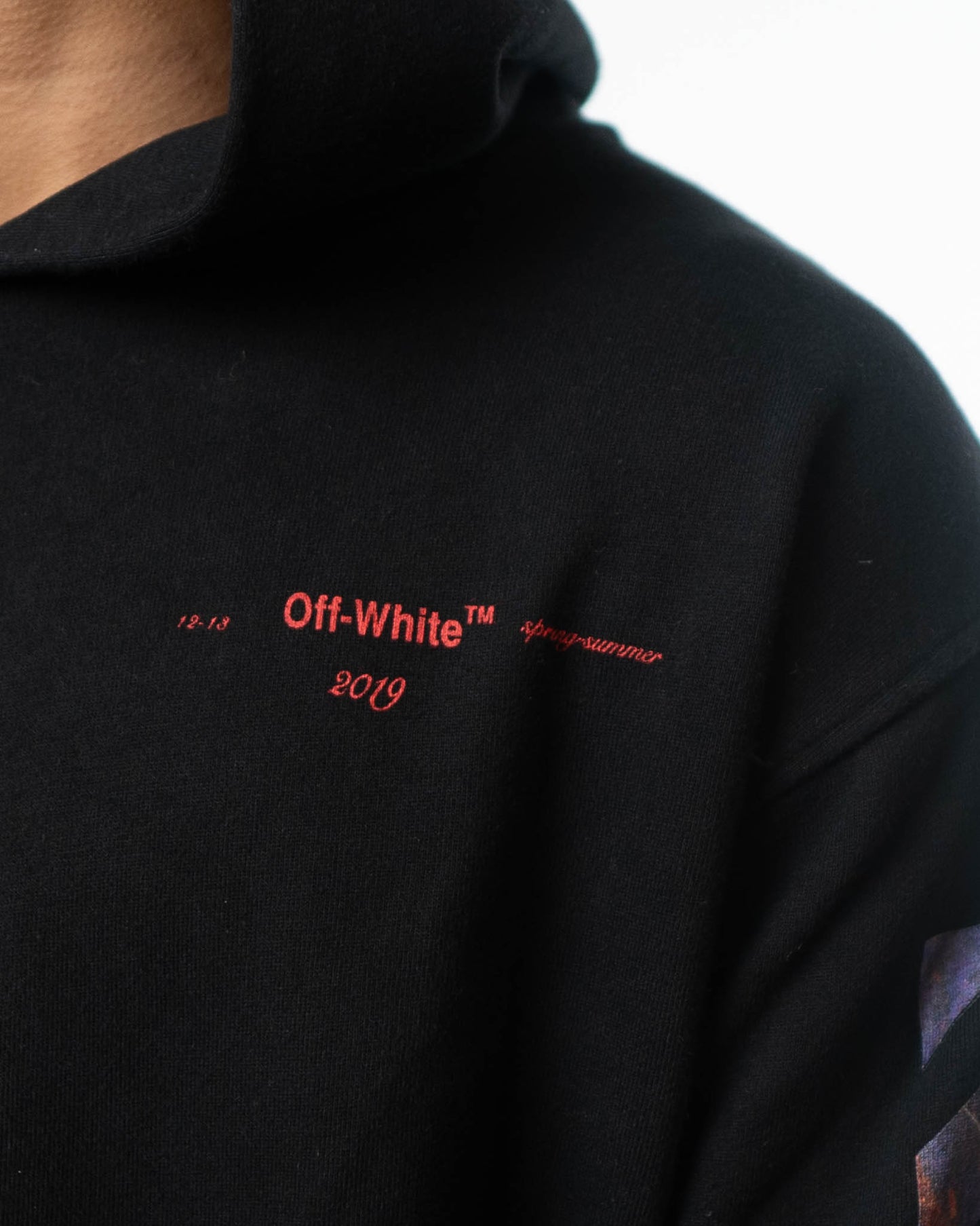 Off White Color Arrow Hoodie