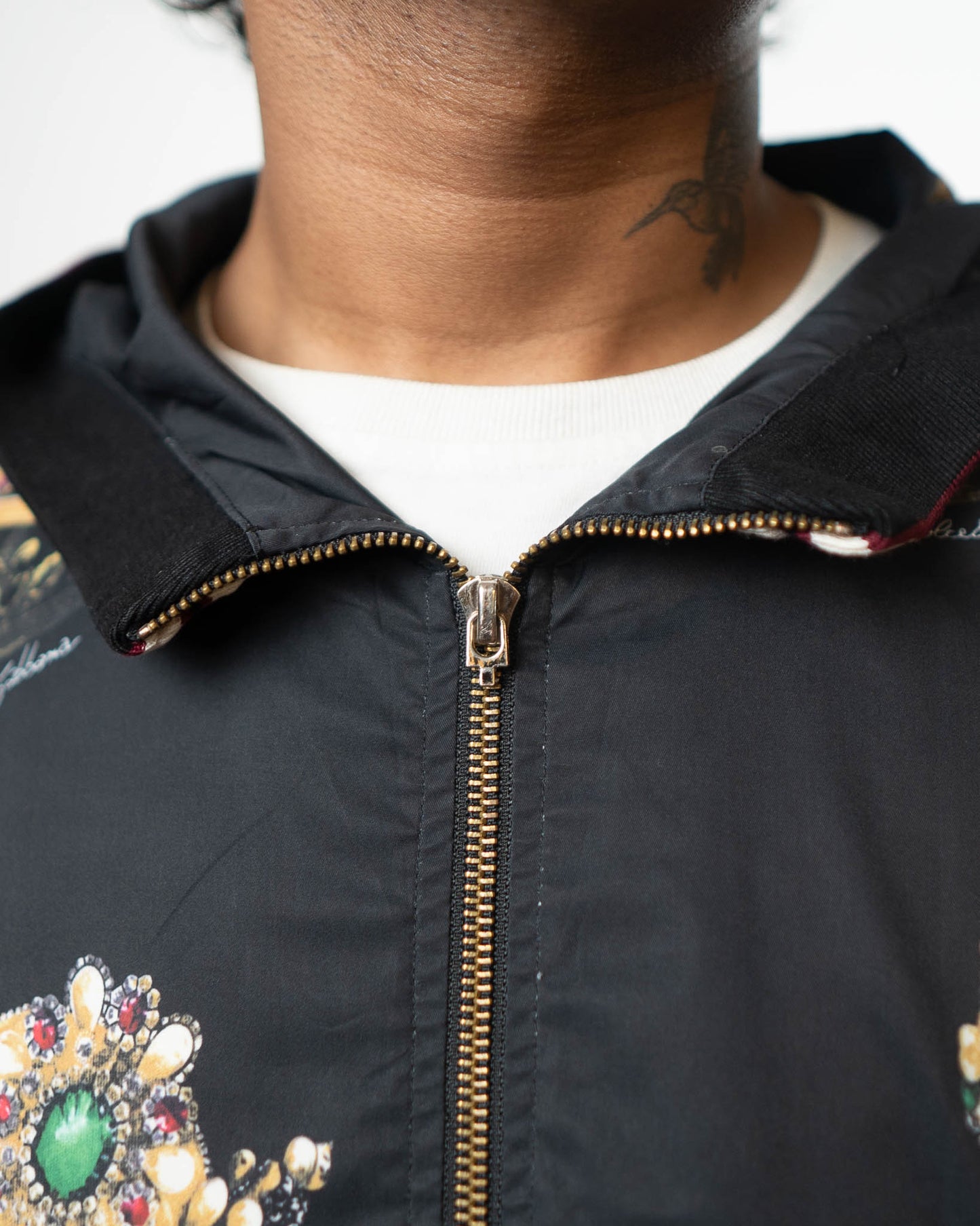 Dolce & Gabbana All Over Crown Zipped Jacket Hoodie