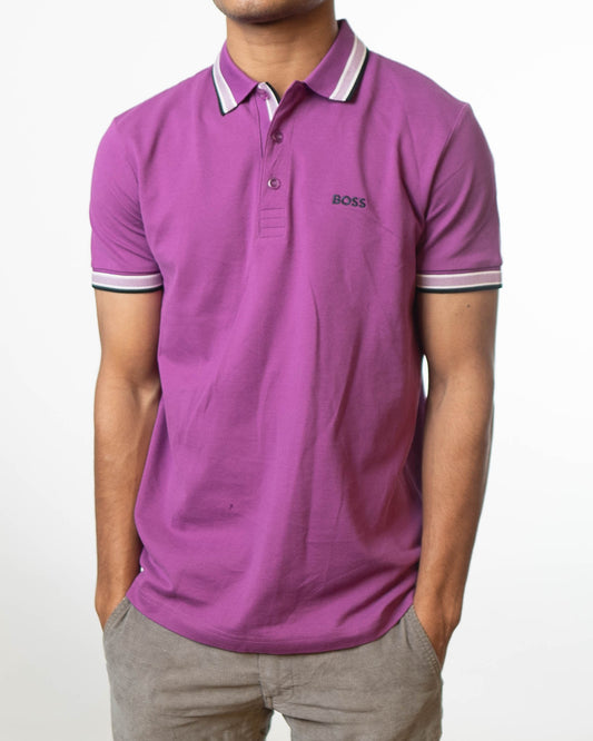 Hugo Boss Contrast Logo Details Polo T-Shirt -DS