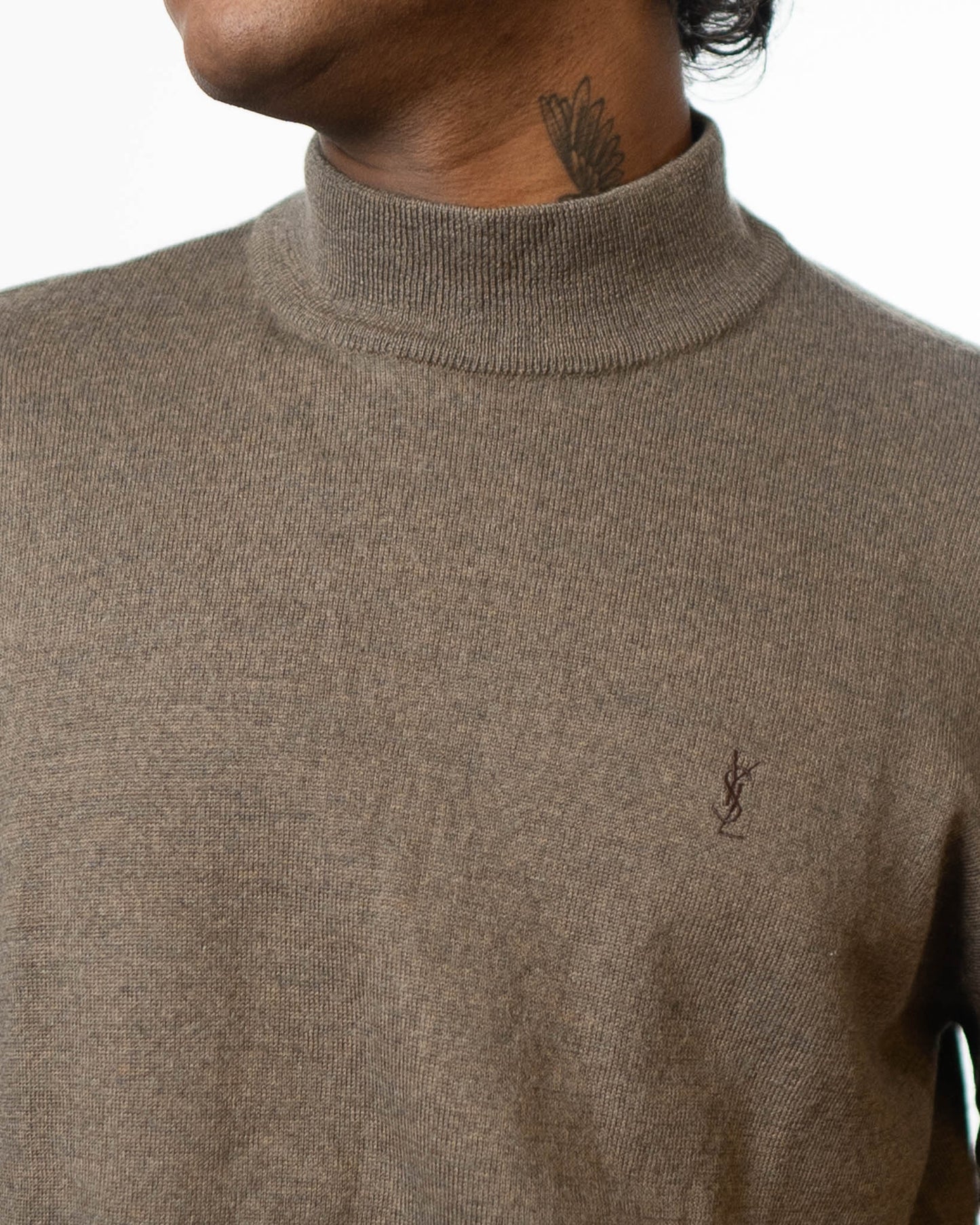 Yves Saint Laurent Vintage Brown Turtleneck Sweater