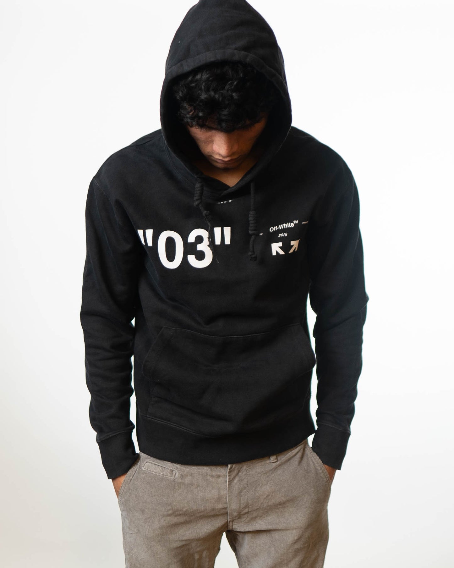 Off White 03 Hoodie Black